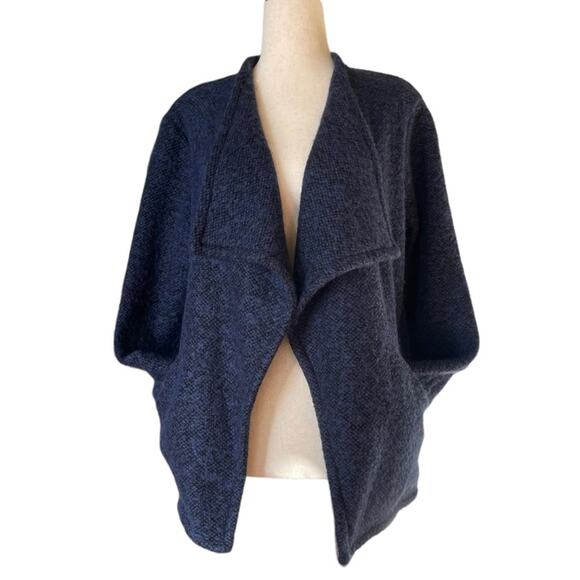 AG Adriano Goldschmied Wool Knit Jacket Med Blue and Black Blazer Office Career - Picture 2 of 12